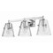 Z-Lite Analia Vanity, 3-Light, 26.25 In.W x 7.5 In.L x 9.25 In.H, Chrome/Clear Ribbed 1101-3V-CH - alternate 7